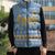 Argentina Christmas Sleeveless Puffer Jacket with Blue-White Snowflake Pattern, Sun Emblem, and Gaucho Santa Riding Horse Motif - Wonder Print Shop