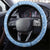 Argentina Christmas Steering Wheel Cover with Blue-White Snowflake Pattern, Sun Emblem, and Gaucho Santa Riding Horse Motif - Wonder Print Shop