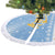 Argentina Christmas Tree Skirt with Blue-White Snowflake Pattern, Sun Emblem, and Gaucho Santa Riding Horse Motif - Wonder Print Shop