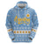 Argentina Christmas Zip Hoodie with Blue-White Snowflake Pattern, Sun Emblem, and Gaucho Santa Riding Horse Motif - Wonder Print Shop