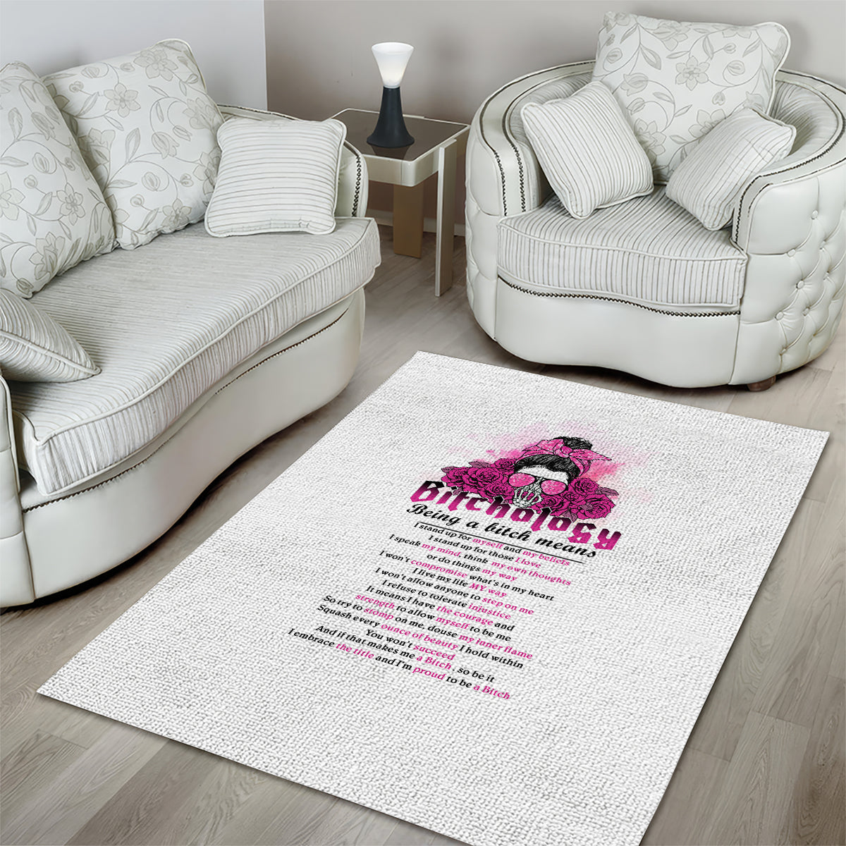 Bitchology Being A Bitch Means Area Rug - Wonder Print Shop