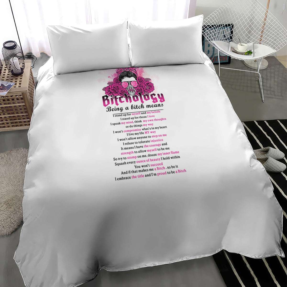 Bitchology Being A Bitch Means Bedding Set - Wonder Print Shop