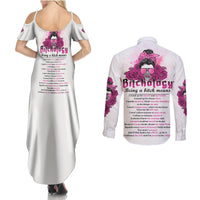 Bitchology Being A Bitch Means Couples Matching Summer Maxi Dress and Long Sleeve Button Shirt - Wonder Print Shop