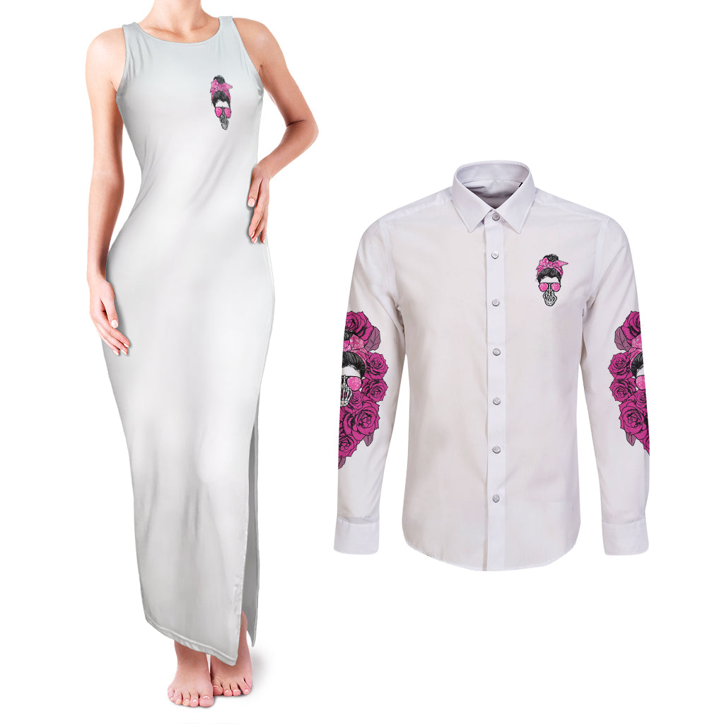 Bitchology Being A Bitch Means Couples Matching Tank Maxi Dress and Long Sleeve Button Shirt - Wonder Print Shop