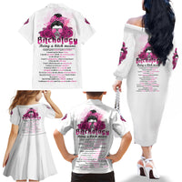 Bitchology Being A Bitch Means Family Matching Off Shoulder Long Sleeve Dress and Hawaiian Shirt - Wonder Print Shop