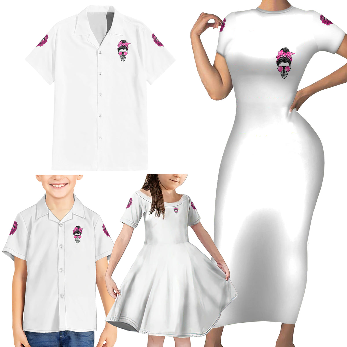 Bitchology Being A Bitch Means Family Matching Short Sleeve Bodycon Dress and Hawaiian Shirt - Wonder Print Shop