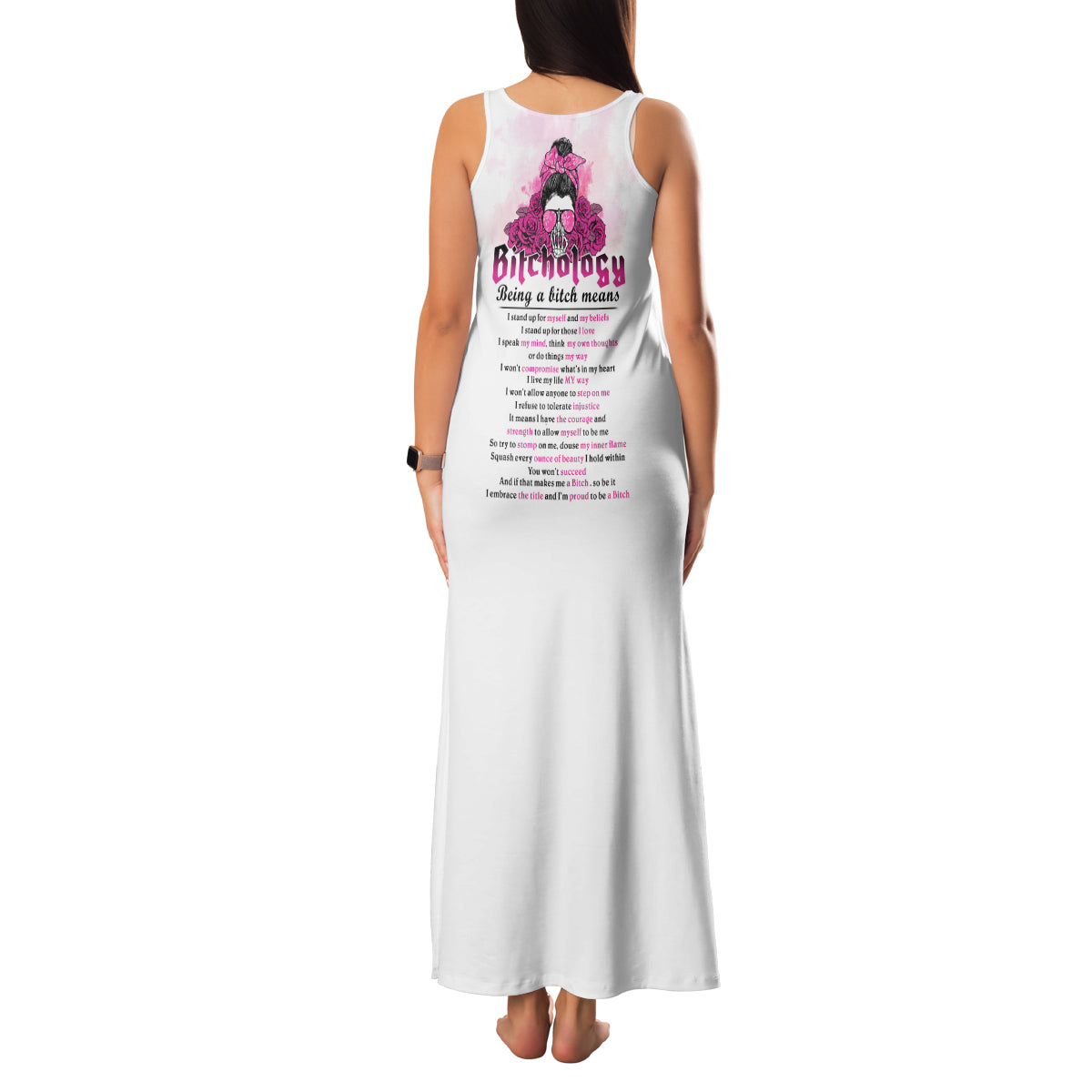 Bitchology Being A Bitch Means Family Matching Tank Maxi Dress and Hawaiian Shirt - Wonder Print Shop