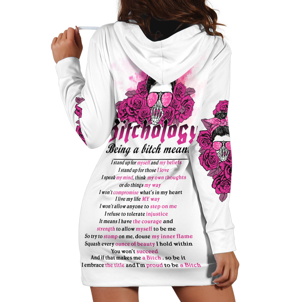Bitchology Being A Bitch Means Hoodie Dress - Wonder Print Shop