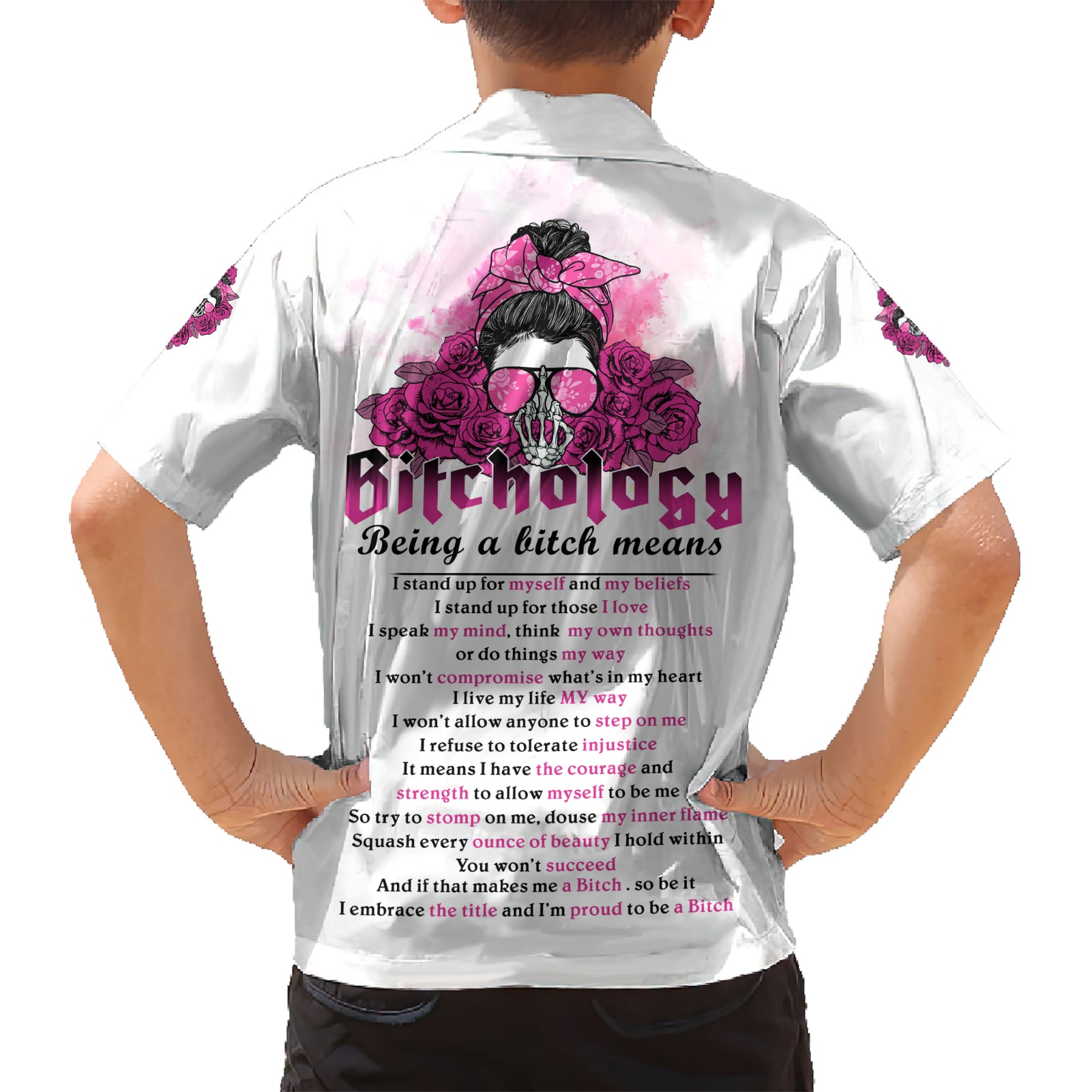 Bitchology Being A Bitch Means Kid Hawaiian Shirt - Wonder Print Shop