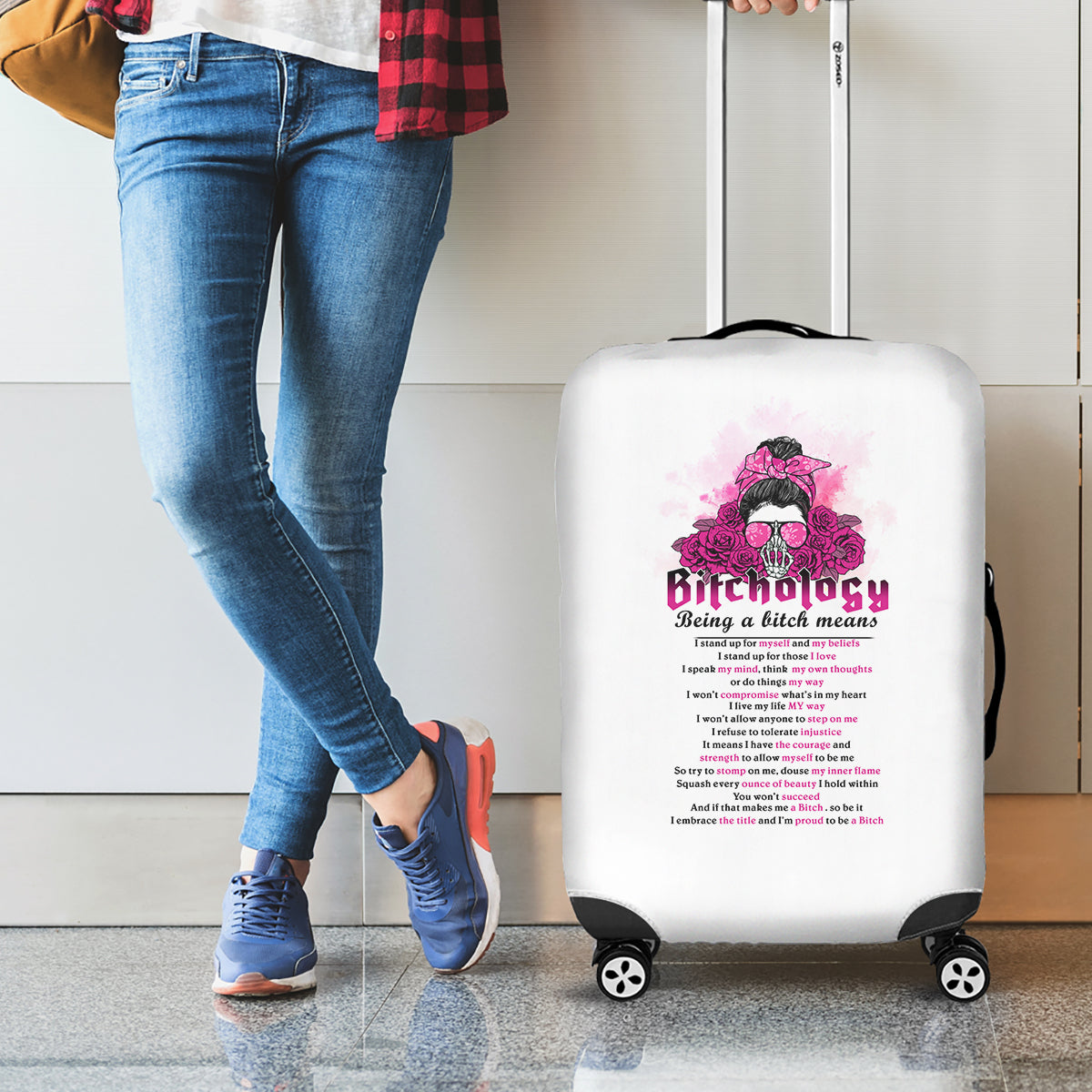 Bitchology Being A Bitch Means Luggage Cover - Wonder Print Shop