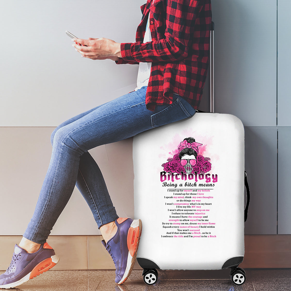Bitchology Being A Bitch Means Luggage Cover - Wonder Print Shop