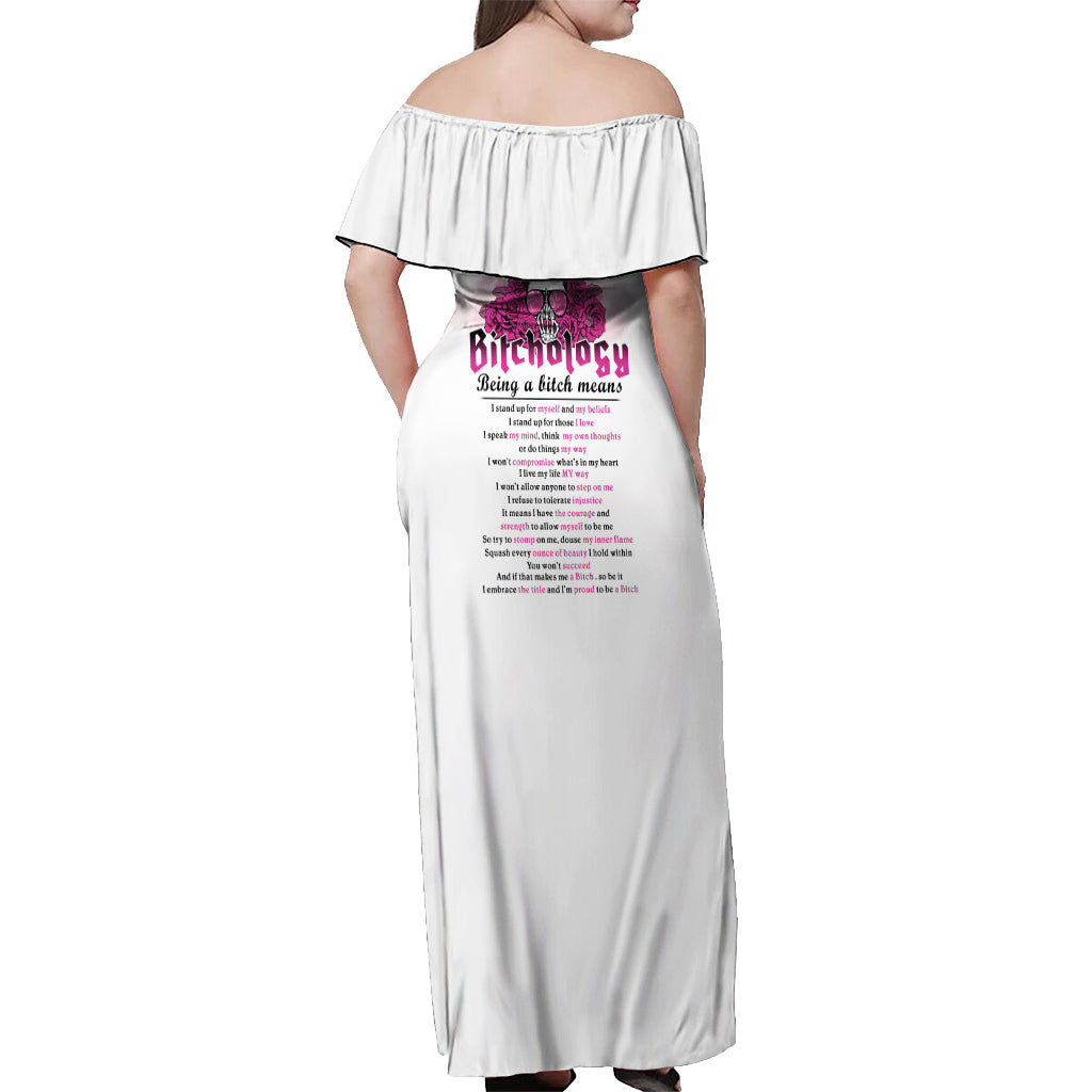 Bitchology Being A Bitch Means Off Shoulder Maxi Dress - Wonder Print Shop