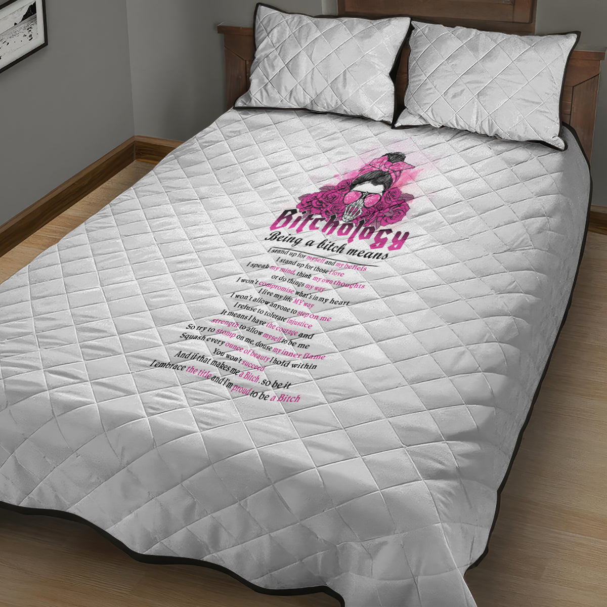 Bitchology Being A Bitch Means Quilt Bed Set - Wonder Print Shop