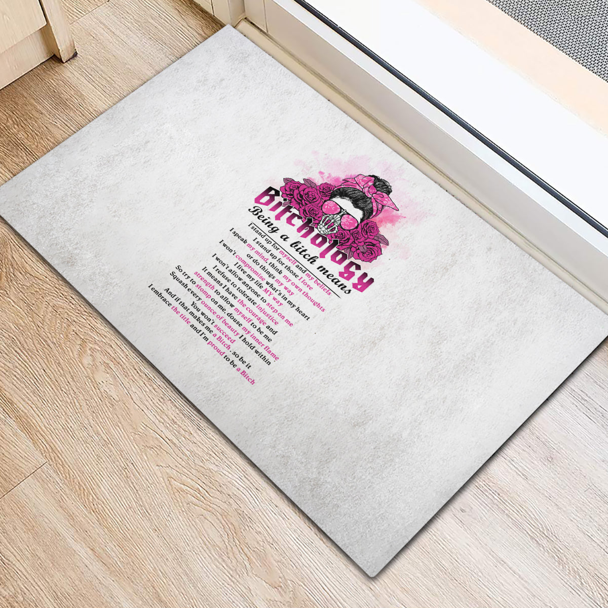 Bitchology Being A Bitch Means Rubber Doormat - Wonder Print Shop