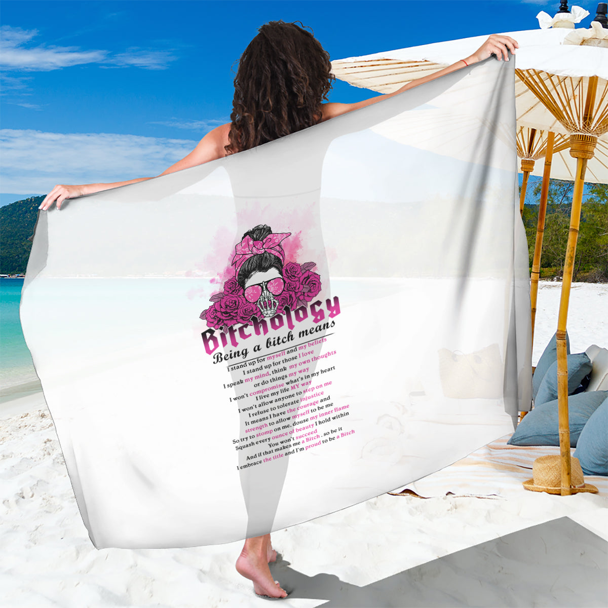 Bitchology Being A Bitch Means Sarong - Wonder Print Shop
