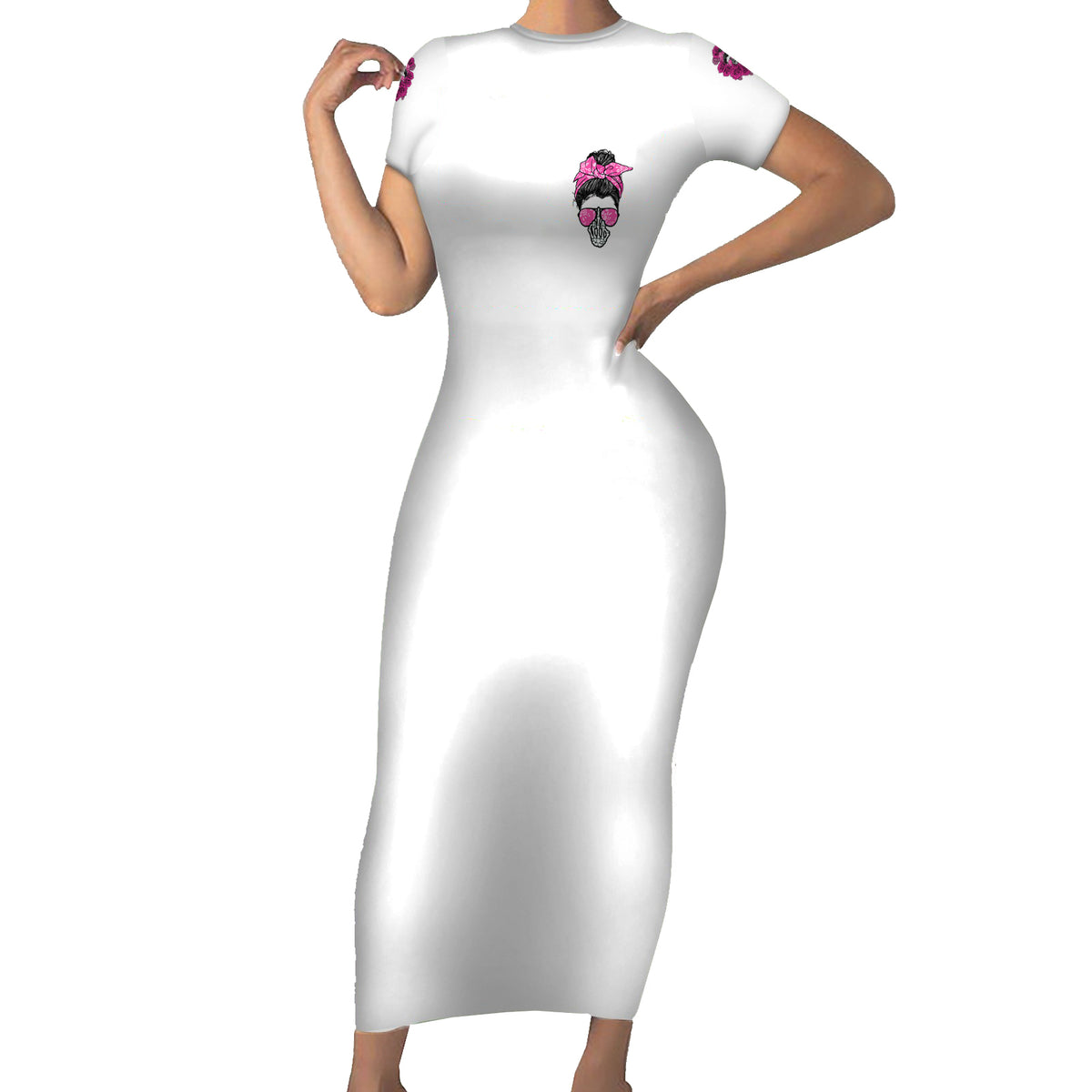 Bitchology Being A Bitch Means Short Sleeve Bodycon Dress - Wonder Print Shop