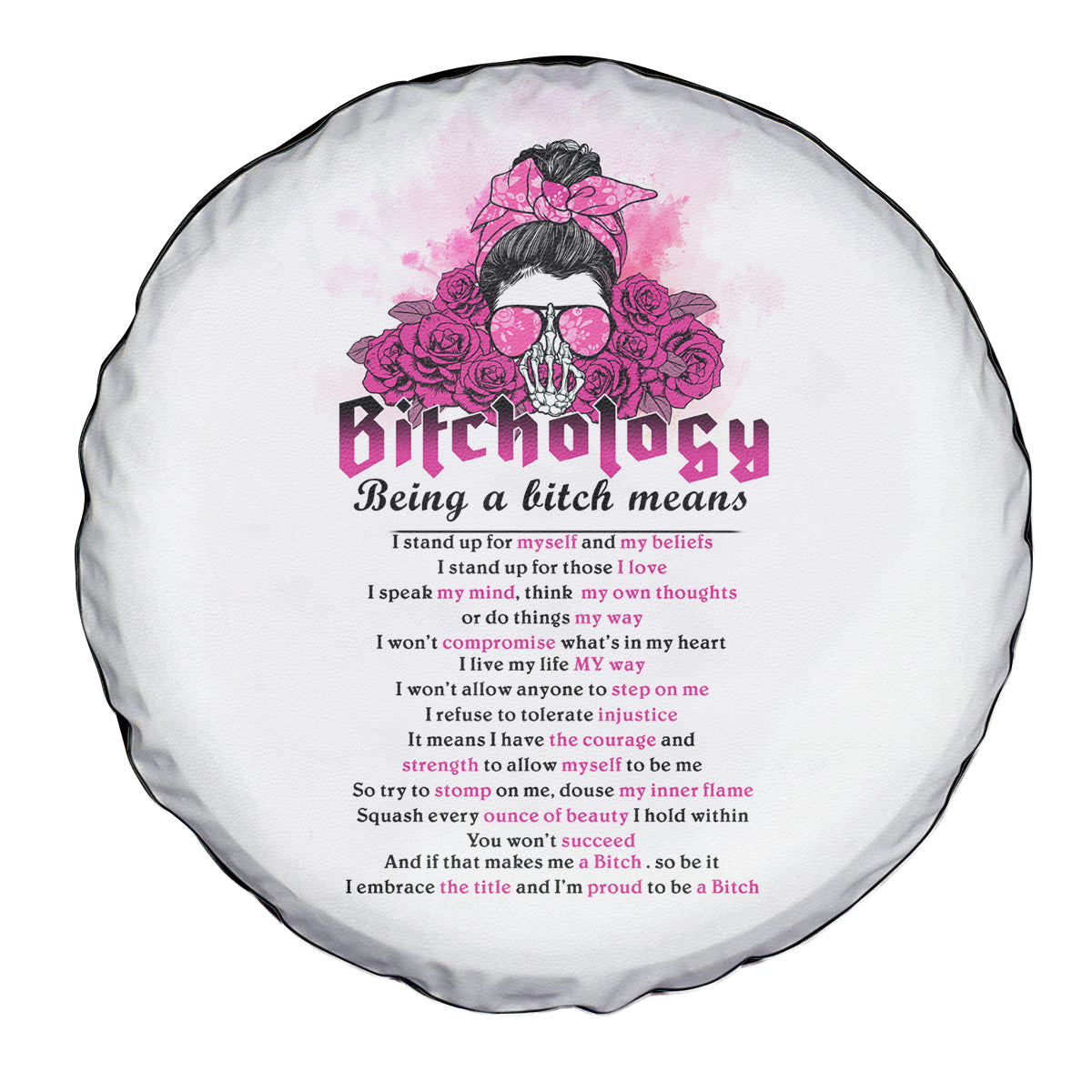 Bitchology Being A Bitch Means Spare Tire Cover - Wonder Print Shop