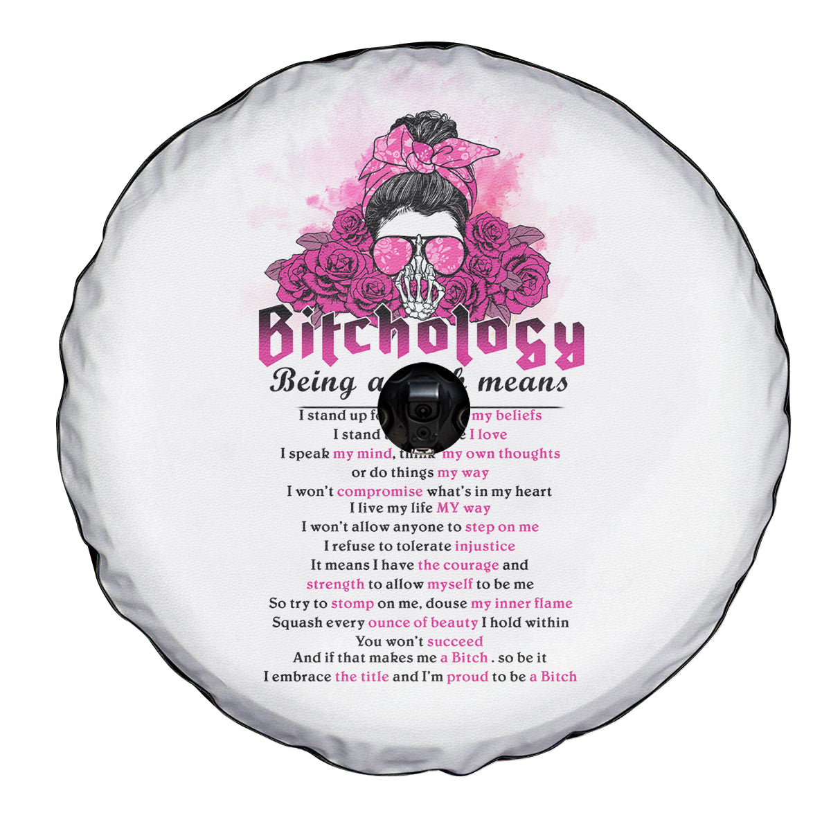 Bitchology Being A Bitch Means Spare Tire Cover - Wonder Print Shop