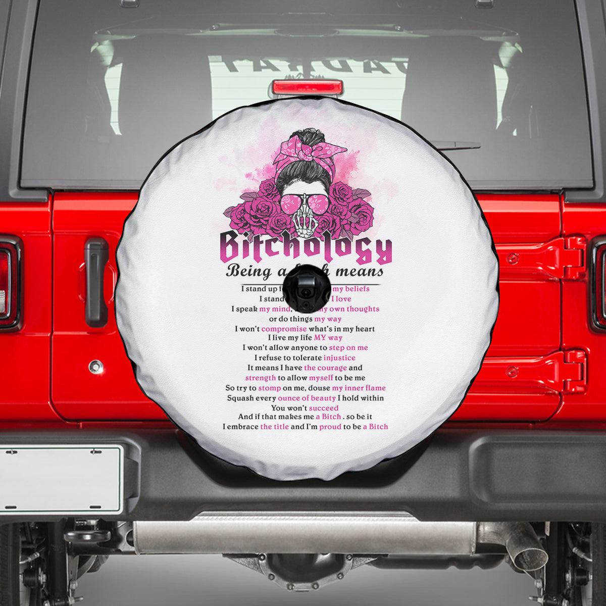 Bitchology Being A Bitch Means Spare Tire Cover - Wonder Print Shop