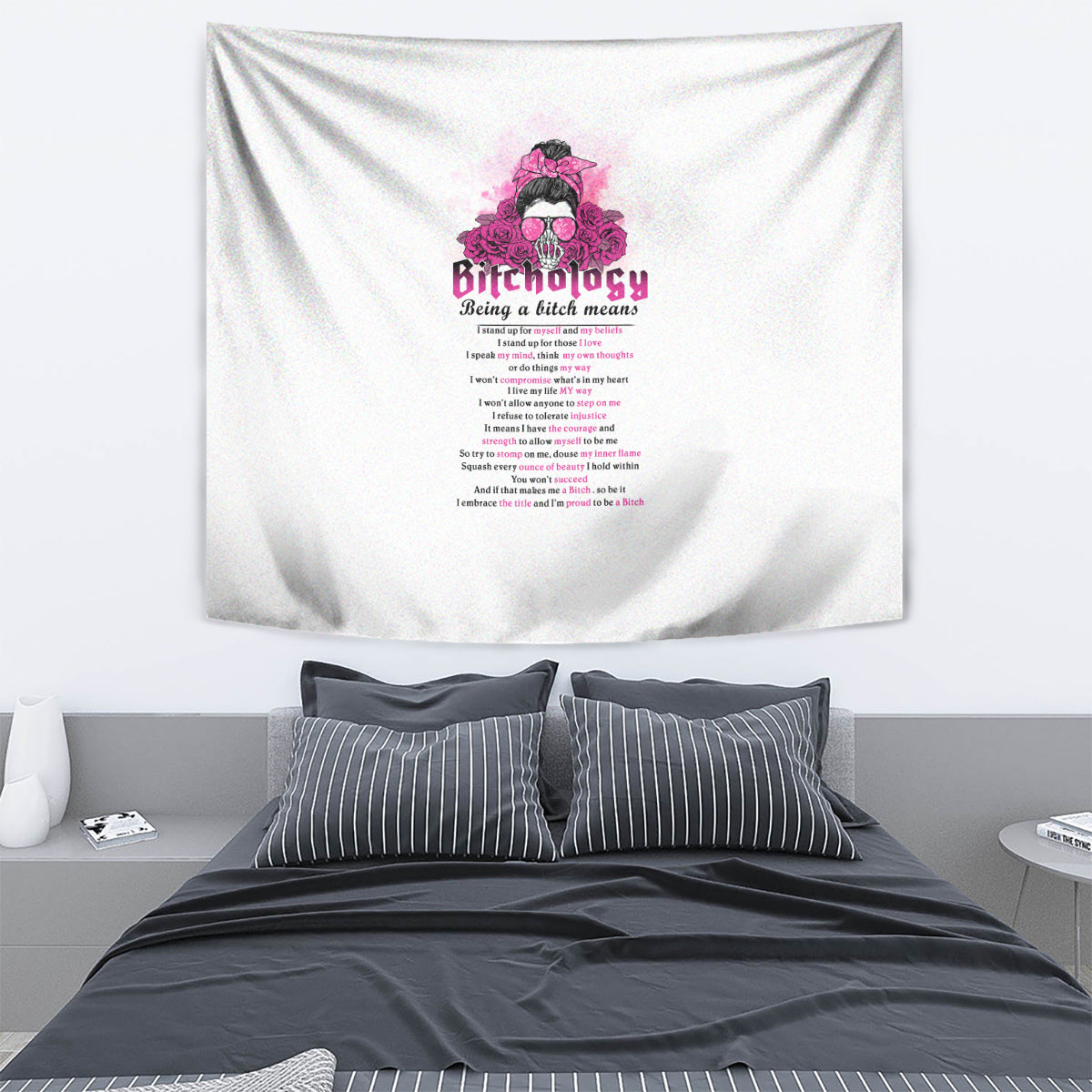 Bitchology Being A Bitch Means Tapestry - Wonder Print Shop