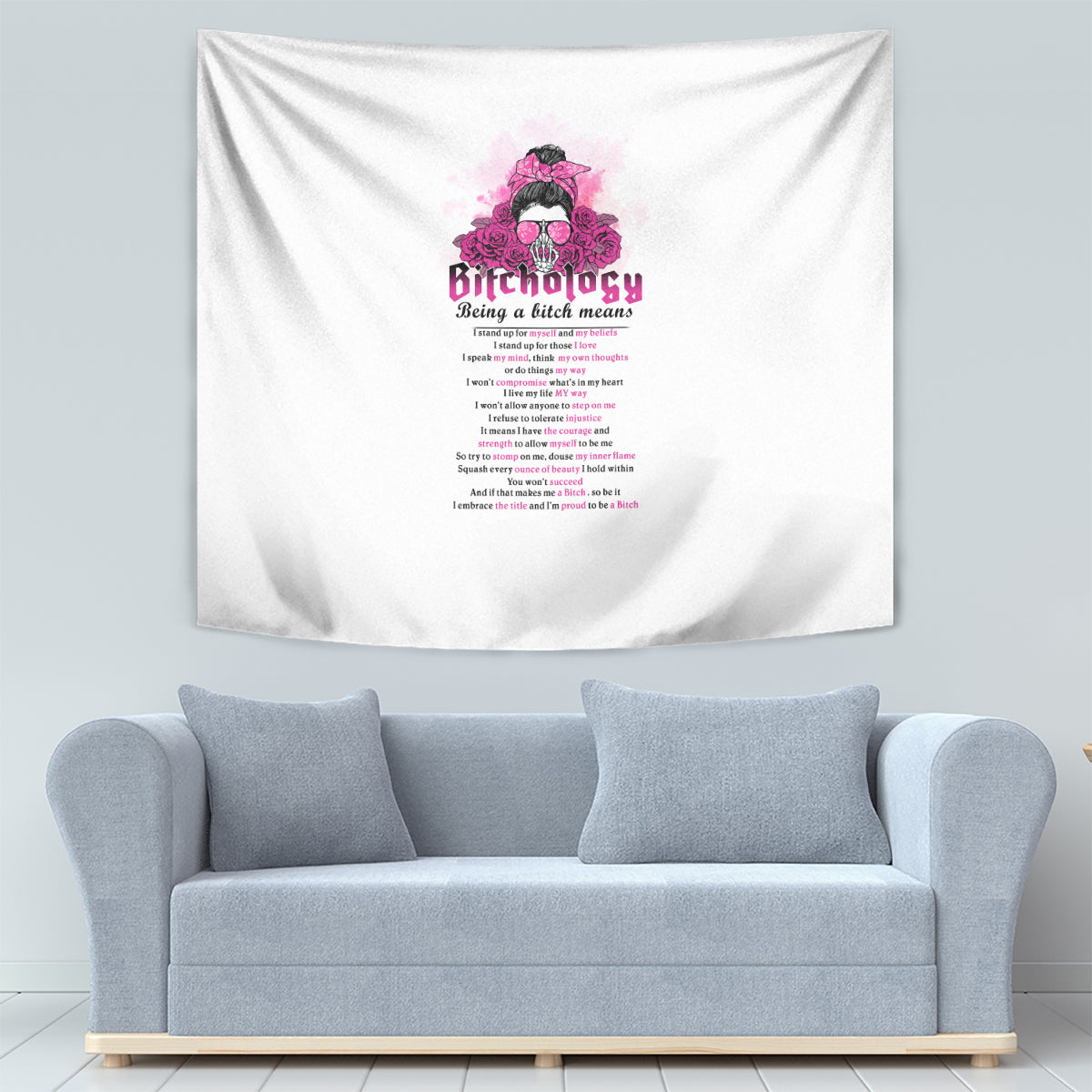 Bitchology Being A Bitch Means Tapestry - Wonder Print Shop