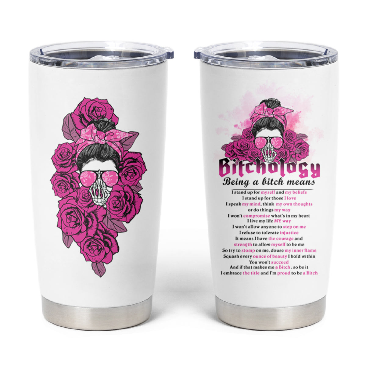 Bitchology Being A Bitch Means Tumbler Cup - Wonder Print Shop