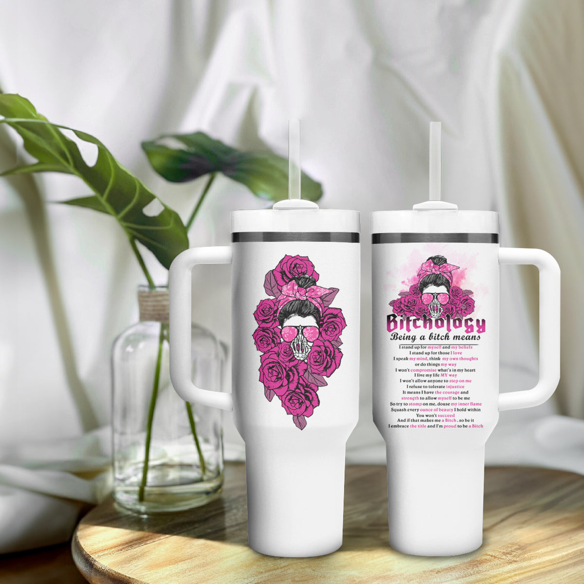 Bitchology Being A Bitch Means Tumbler With Handle - Wonder Print Shop