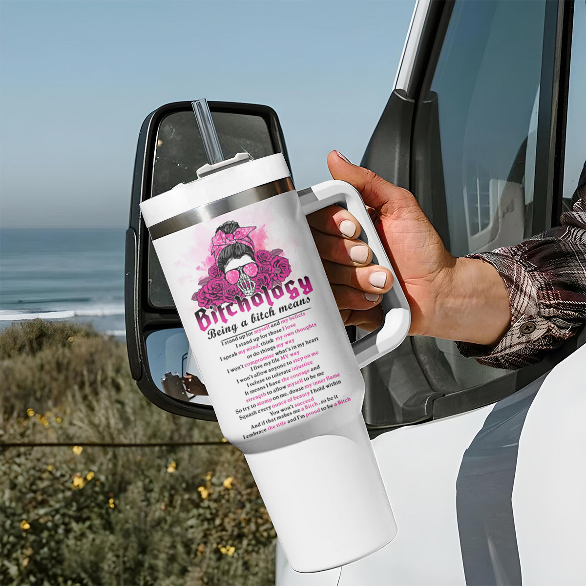 Bitchology Being A Bitch Means Tumbler With Handle - Wonder Print Shop