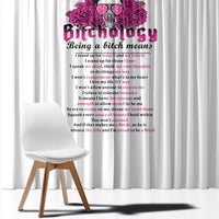 Bitchology Being A Bitch Means Window Curtain - Wonder Print Shop