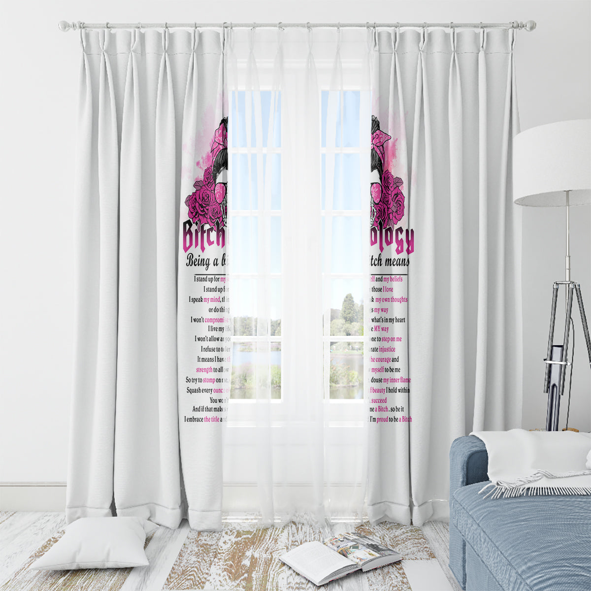 Bitchology Being A Bitch Means Window Curtain - Wonder Print Shop
