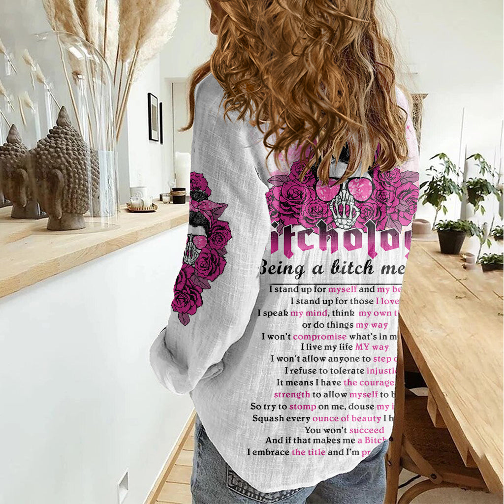 Bitchology Being A Bitch Means Women Casual Shirt - Wonder Print Shop