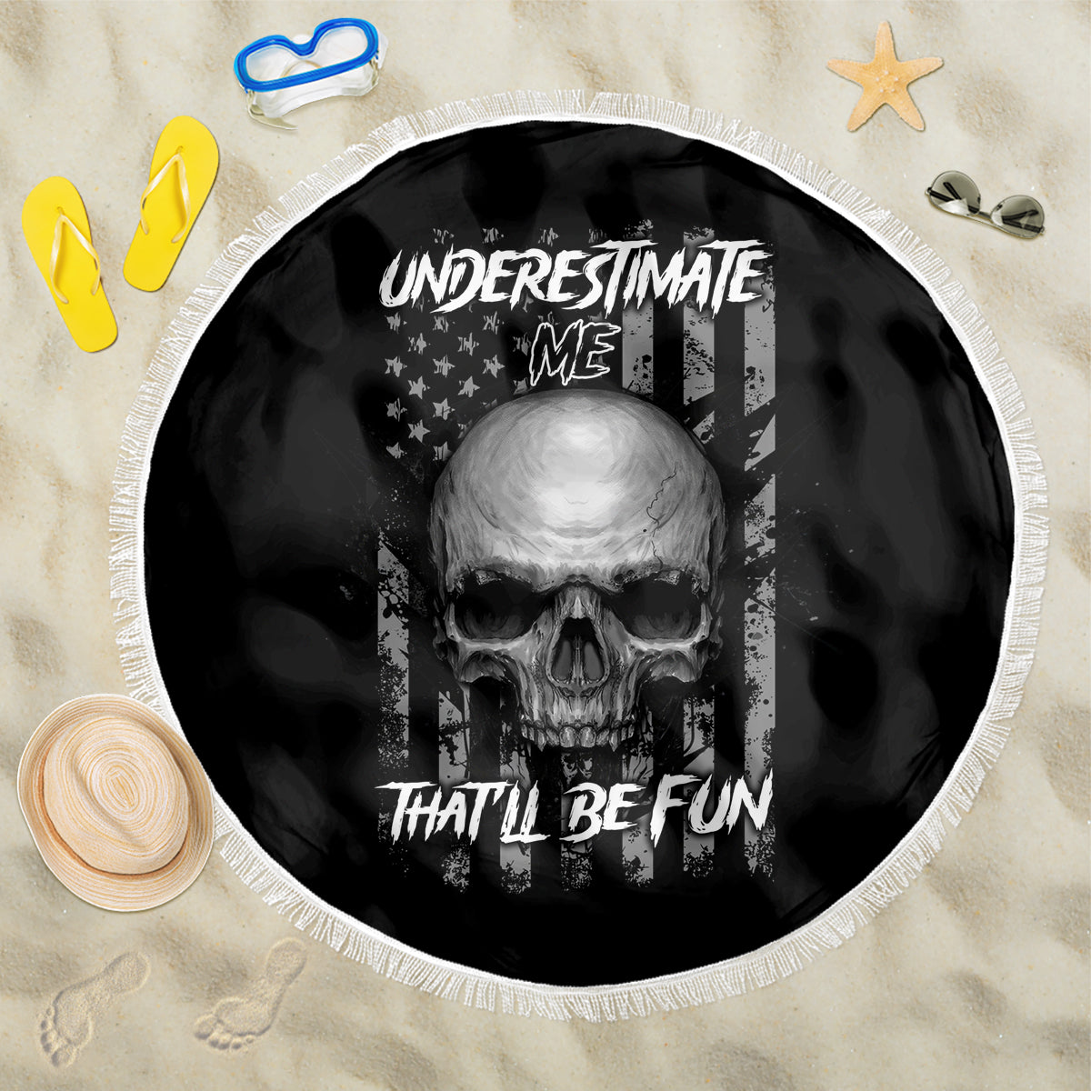 Underestimate Me That'll Be Fun Beach Blanket - Wonder Print Shop