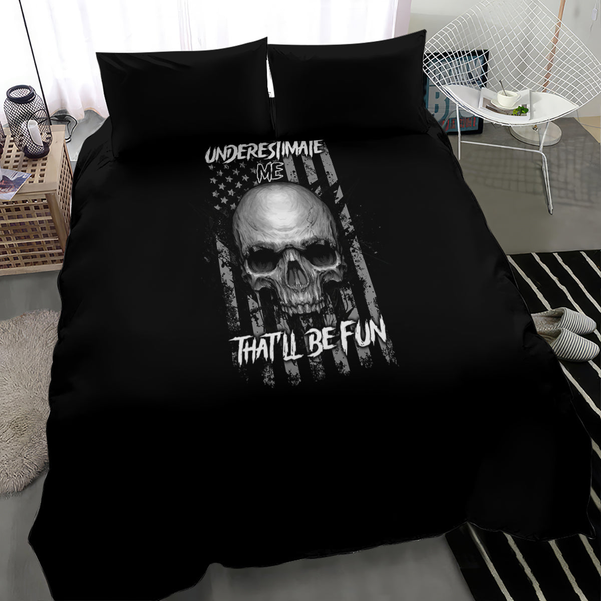 Underestimate Me That'll Be Fun Bedding Set - Wonder Print Shop