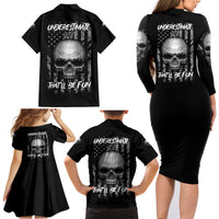 Underestimate Me That'll Be Fun Family Matching Long Sleeve Bodycon Dress and Hawaiian Shirt - Wonder Print Shop