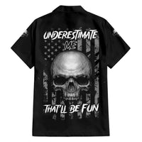 Underestimate Me That'll Be Fun Family Matching Short Sleeve Bodycon Dress and Hawaiian Shirt - Wonder Print Shop