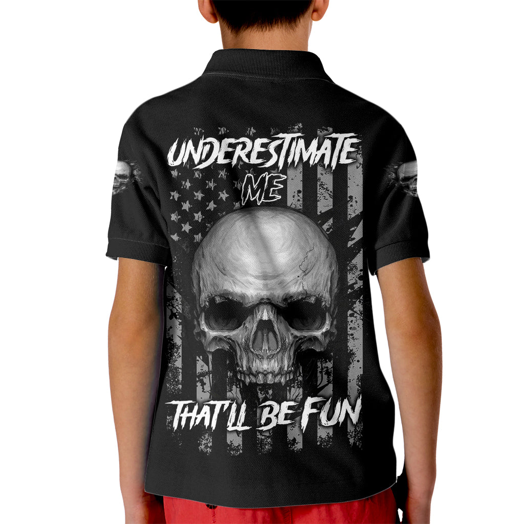 Underestimate Me That'll Be Fun Kid Polo Shirt - Wonder Print Shop