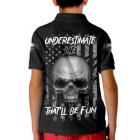 Underestimate Me That'll Be Fun Kid Polo Shirt - Wonder Print Shop