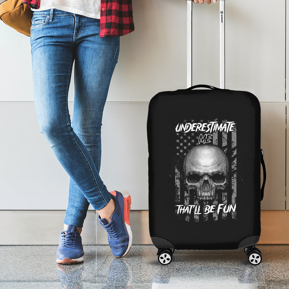 Underestimate Me That'll Be Fun Luggage Cover - Wonder Print Shop