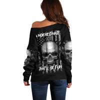 Underestimate Me That'll Be Fun Off Shoulder Sweater - Wonder Print Shop