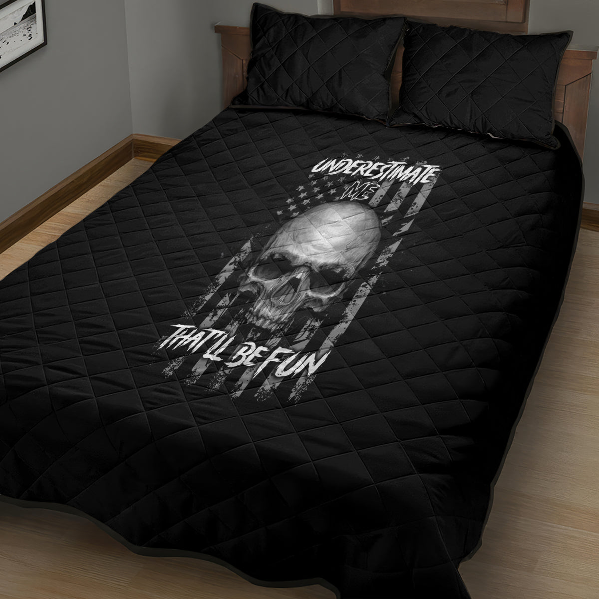 Underestimate Me That'll Be Fun Quilt Bed Set - Wonder Print Shop