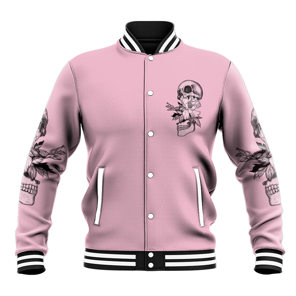 The Good Girl In Me Got Tired Skull Baseball Jacket - Wonder Print Shop