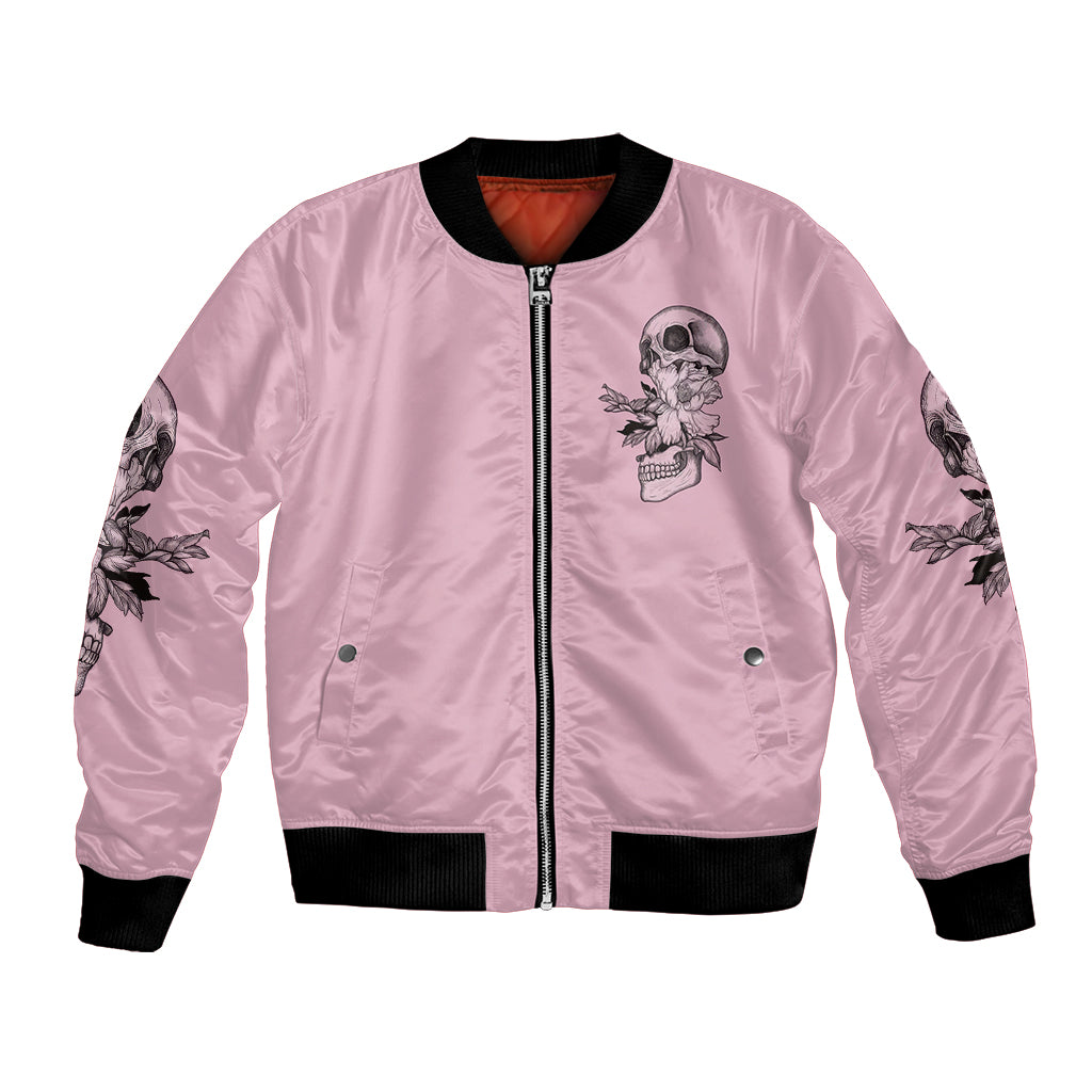 The Good Girl In Me Got Tired Skull Bomber Jacket - Wonder Print Shop