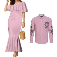 the-good-girl-in-me-got-tired-skull-couples-matching-mermaid-dress-and-long-sleeve-button-shirt