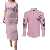 The Good Girl In Me Got Tired Skull Couples Matching Puletasi Dress and Long Sleeve Button Shirt - Wonder Print Shop