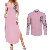 The Good Girl In Me Got Tired Skull Couples Matching Summer Maxi Dress and Long Sleeve Button Shirt - Wonder Print Shop