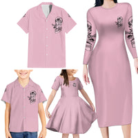 The Good Girl In Me Got Tired Skull Family Matching Long Sleeve Bodycon Dress and Hawaiian Shirt - Wonder Print Shop