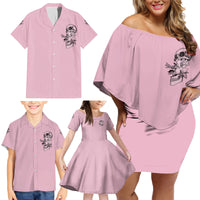The Good Girl In Me Got Tired Skull Family Matching Off Shoulder Short Dress and Hawaiian Shirt - Wonder Print Shop