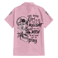 The Good Girl In Me Got Tired Skull Family Matching Short Sleeve Bodycon Dress and Hawaiian Shirt - Wonder Print Shop