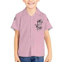 The Good Girl In Me Got Tired Skull Family Matching Short Sleeve Bodycon Dress and Hawaiian Shirt - Wonder Print Shop