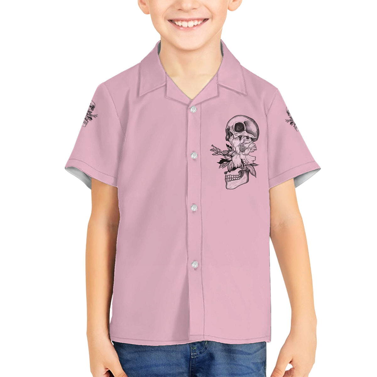 The Good Girl In Me Got Tired Skull Family Matching Summer Maxi Dress and Hawaiian Shirt - Wonder Print Shop